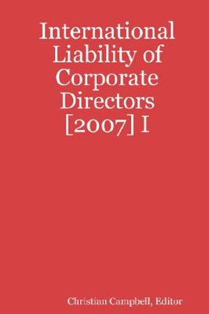 International Liability of Corporate Directors [2007] I image number 0