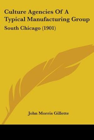 Culture Agencies Of A Typical Manufacturing Group: South Chicago (1901) image number 0
