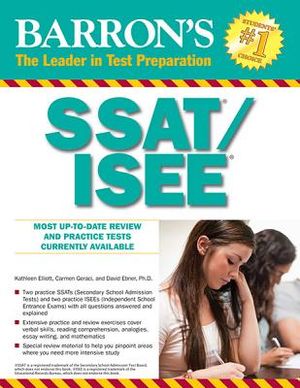 Barron's Ssat/ISEE: High School Entrance Examinations image number 0