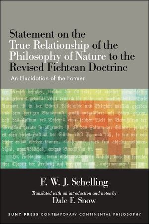 Statement on the True Relationship of the Philosophy of Nature to the Revised Fichtean Doctrine image number 0