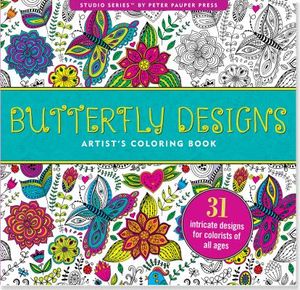 Butterfly Designs Artist's Coloring Book (31 Stress-Relieving Designs) image number 0