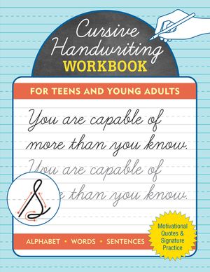 Cursive Handwriting Workbook for Teens and Young Adults image number 0