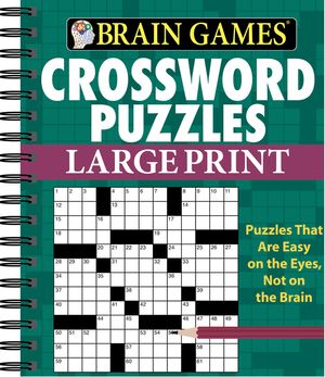 Brain Games - Crossword Puzzles - Large Print (Green) image number 0