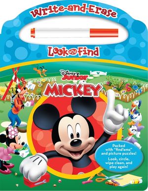 Disney - Mickey Mouse Clubhouse - Write-And-Erase Look and Find Wipe Clean Board [With Marker] image number 0