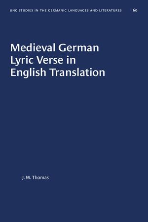 Medieval German Lyric Verse in English Translation image number 0