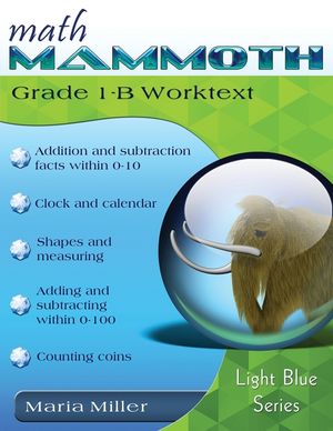 Math Mammoth Grade 1-B Worktext image number 0