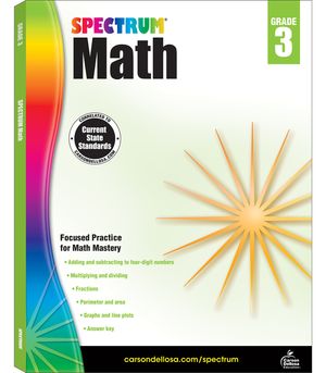 Spectrum Math Workbook, Grade 3 image number 0