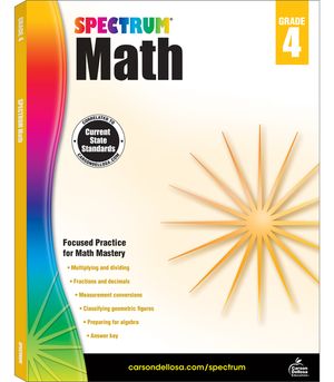 Spectrum Math Workbook, Grade 4 image number 0