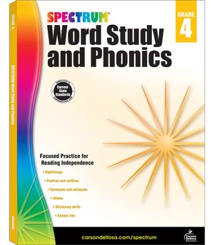 Spectrum Word Study and Phonics, Grade 4 image number 0