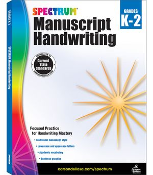 Spectrum Manuscript Handwriting, Grades K - 2 image number 0