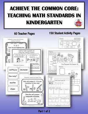 Achieve the Common Core: Teaching Math Standards in Kindergarten: Part 1 of 2: Creative activities/centers/work stations that teach the Common image number 0