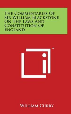 The Commentaries Of Sir William Blackstone On The Laws And Constitution Of England image number 0