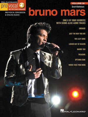 Bruno Mars; Pro Vocal Men's Edition Volume 58 image number 0