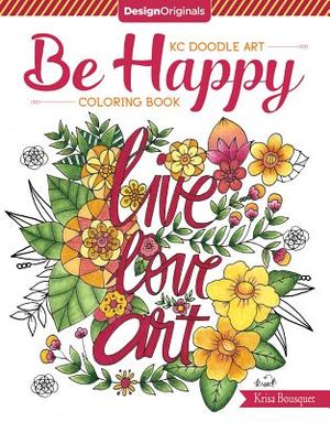 Kc Doodle Art Be Happy Coloring Book image number 0