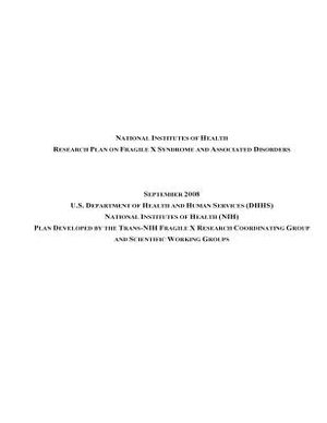 Research Plan on Fragile X Syndrome and Associated Disorders image number 0