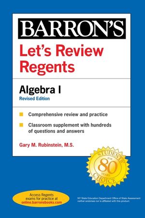 Let's Review Regents: Algebra I Revised Edition image number 0