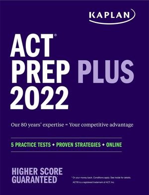 ACT Prep Plus 2022: 5 Practice Tests + Proven Strategies + Online image number 0