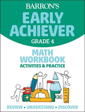 Barron's Early Achiever Grade 4 Math Workbook image number 0