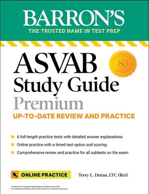 ASVAB Study Guide Premium: 6 Practice Tests + Comprehensive Review + Online Practice image number 0