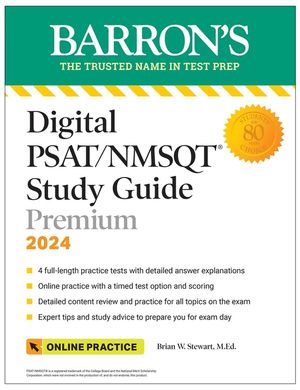 Digital Psat/NMSQT Study Guide Premium, 2024: 4 Practice Tests + Comprehensive Review + Online Practice image number 0