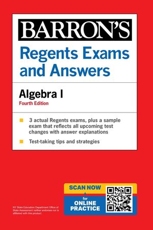 Regents Exams and Answers Algebra I (Barron's Regents Ny) image number 0