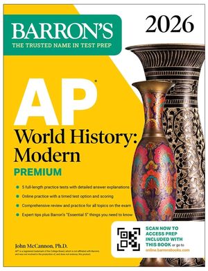 AP World History: Modern Premium, 2026: Prep Book with 5 Practice Tests + Comprehensive Review + Online Practice image number 0