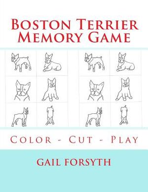 Boston Terrier Memory Game: Color - Cut - Play image number 0