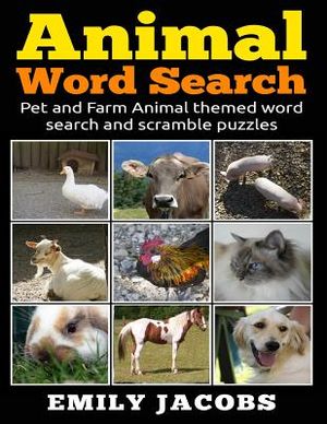 Animal Word Search: Pet and Farm Animal themed word search and scramble puzzles image number 0