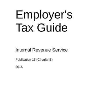 Employer's Tax Guide: Publication 15 (Circular E) image number 0