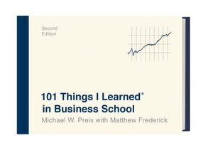 101 Things I Learned(r) in Business School (Second Edition) image number 0