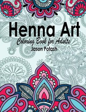 Henna Art Coloring Book For Adults image number 0