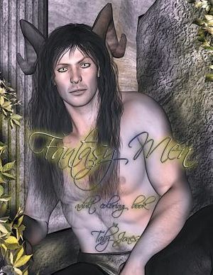 Fantasy Men Adult Coloring Book image number 0