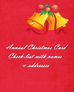 Annual Christmas Card Check-list with names & addresses image number 0