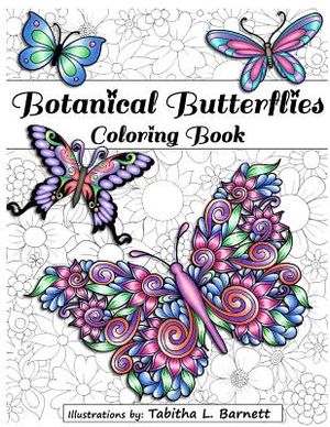 Botanical Butterflies Coloring Book: 58 Beautiful Tangled and Floral Butterflies to Color image number 0