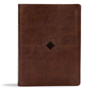CSB Day-By-Day Chronological Bible, Brown Leathertouch: Black Letter, 365 Days, One Year, Ribbon Marker, Sewn Binding, Easy-To-Read Bible Serif Type image number 0