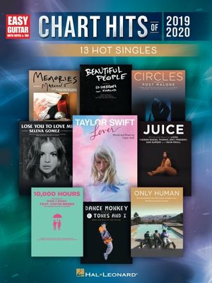 Chart Hits of 2019-2020 - Songbook for Easy Guitar with Notes & Tab image number 0