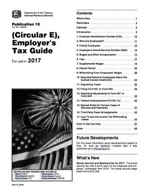 Employer's Tax Guide: Publication 15 (Circular E): For Use in 2017 image number 0