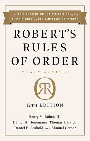 Robert's Rules of Order Newly Revised, 12th Edition image number 0