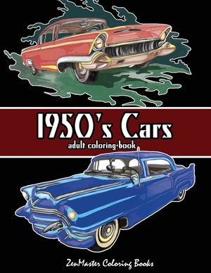 1950's Cars Adult Coloring Book: Cars Coloring Book For Men image number 0