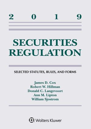 Securities Regulation: Selected Statutes, Rules, and Forms, 2019 image number 0