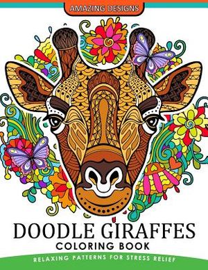 Doodle Giraffes coloring book: An Adult Coloring Book image number 0
