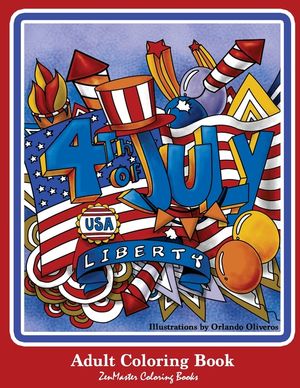 4th of July Adult Coloring Book: Patriotic Coloring Book for Adults for Relaxation Therapy image number 0