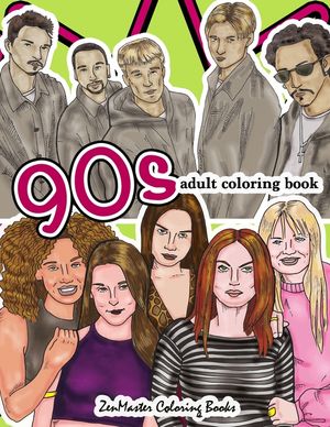 90s Adult Coloring Book: 1990s Inspired Coloring Book for Adults for Relaxation and Entertainment image number 0