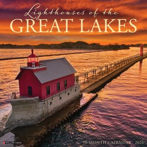 Lighthouses of the Great Lakes 2026 12 X 12 Wall Calendar image number 0