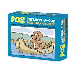 Dog Cartoon-A-Day by Jonny Hawkins 2026 5.4 X 6.2 Box Calendar image number 0