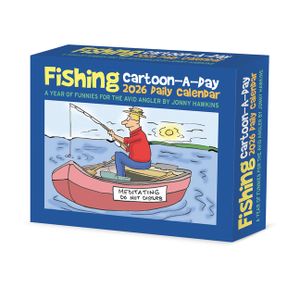 Fishing Cartoon-A-Day by Jonny Hawkins 2026 5.4 X 6.2 Box Calendar image number 0