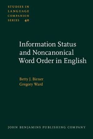 Information Status and Noncanonical Word Order in English image number 0