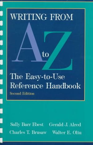 Writing from A to Z : The Easy-To-Use Reference Handbook image number 0