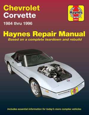 Chevrolet Corvette 1984 Thru 1996 Haynes Repair Manual image number 0