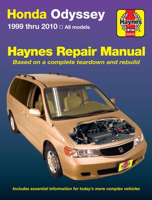 Honda Odyssey 1999 Thru 2010 Haynes Repair Manual image number 0